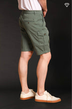 George Coolpocket bermuda cargo uomo in raso stretch logo edition carrot fit ①