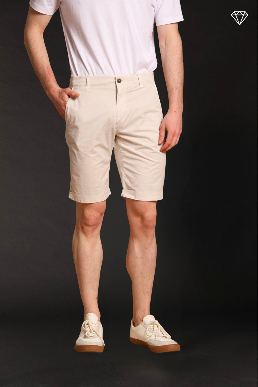 John Coolkhinos bermuda chino uomo in cotone pima logo edition carrot fit ①