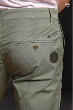 John Coolkhinos bermuda chino uomo in cotone pima logo edition carrot fit ①