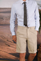 Chinos 22 bermuda chino uomo in misto cotone e canapa a resca relaxed fit