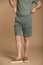 Cargo 22 Herren-Cargo-Bermuda aus Gabardine mit elastischer Baumwoll-Seiden-Mischung Relaxed Fit