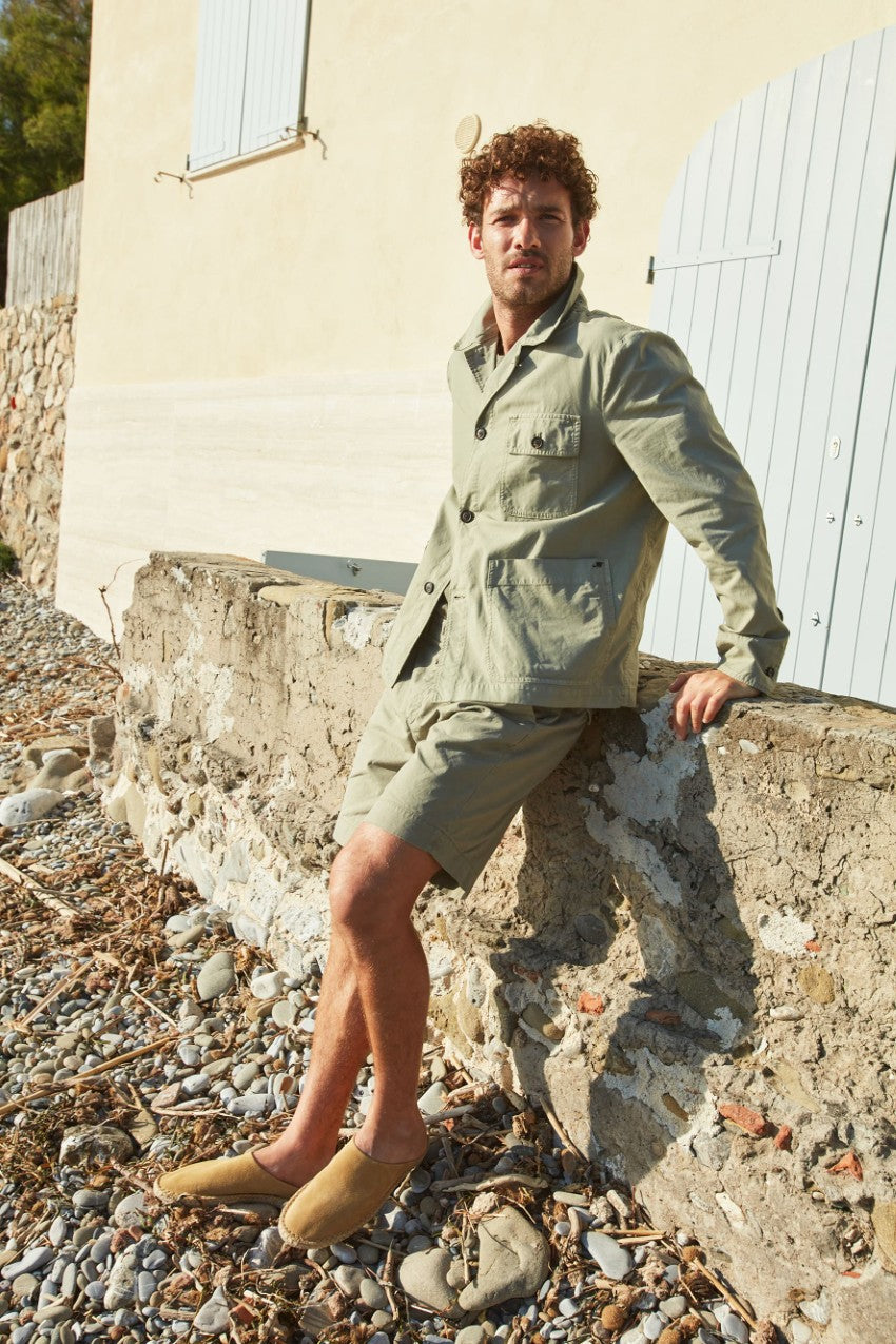 Pinces Bermuda Chino Herren aus Oxford-Canvas relaxed fit