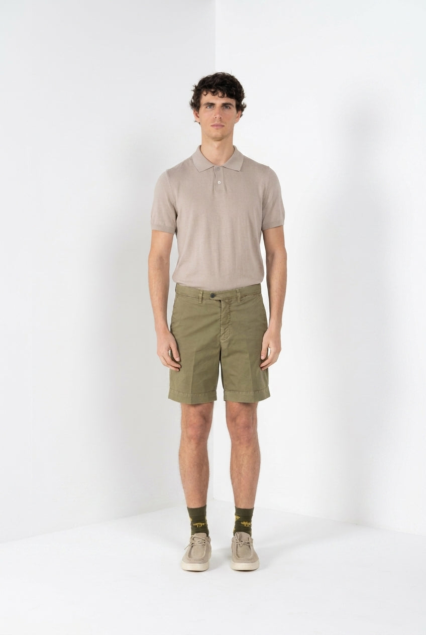 Boston delamere bermuda chino uomo in twill stretch relaxed fit