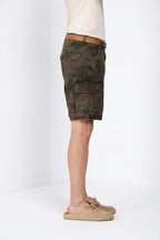 Chile M74 Bermuda Cargo Herren aus Canvas Camouflagedruck relaxed fit