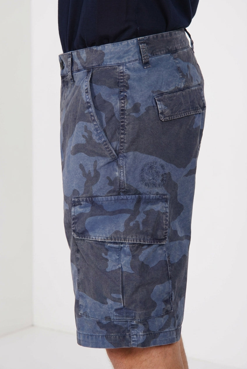 Chile M74 Bermuda Cargo Herren aus Canvas Camouflage-Druck relaxed fit