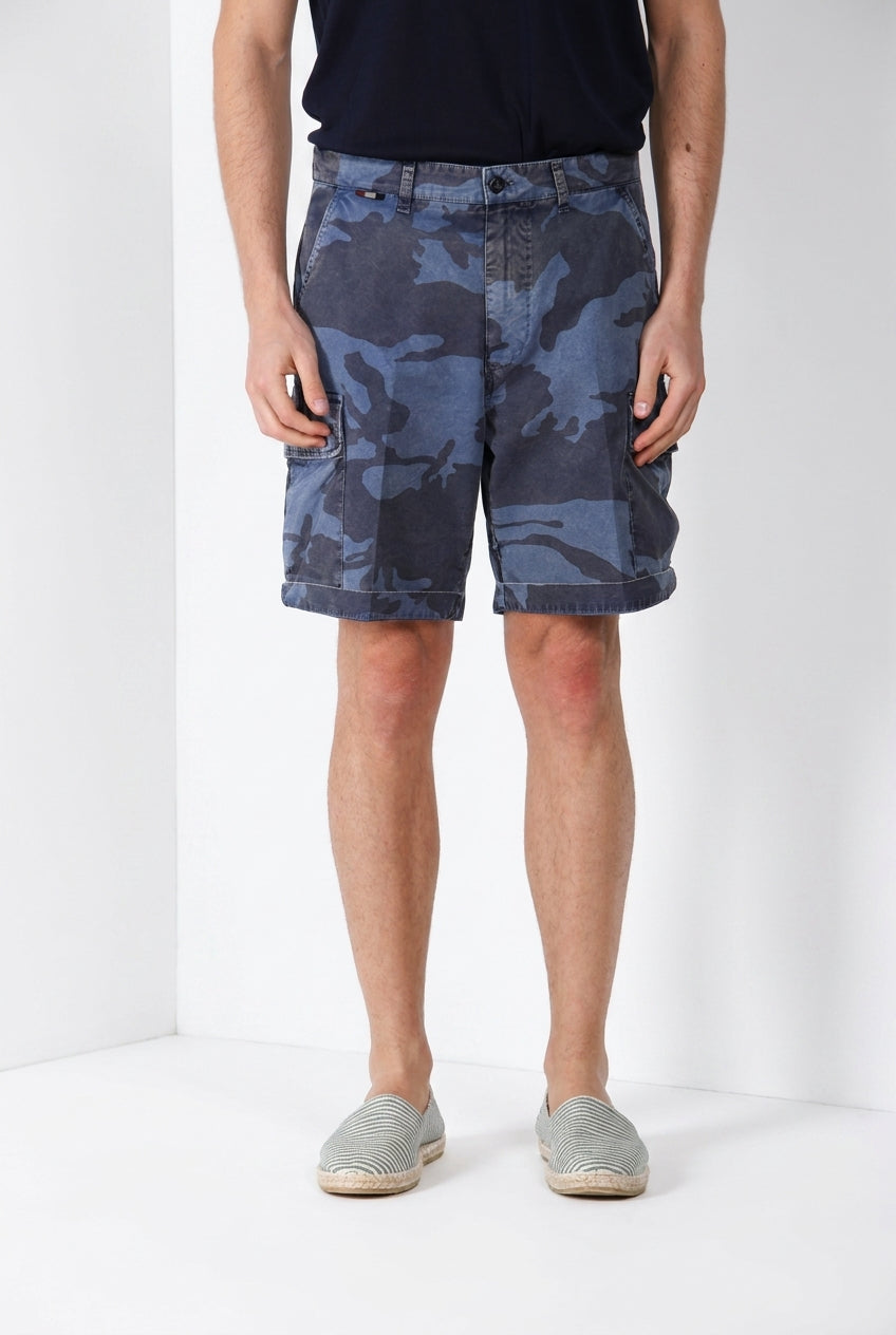 Chile M74 Bermuda Cargo Herren aus Canvas Camouflage-Druck relaxed fit