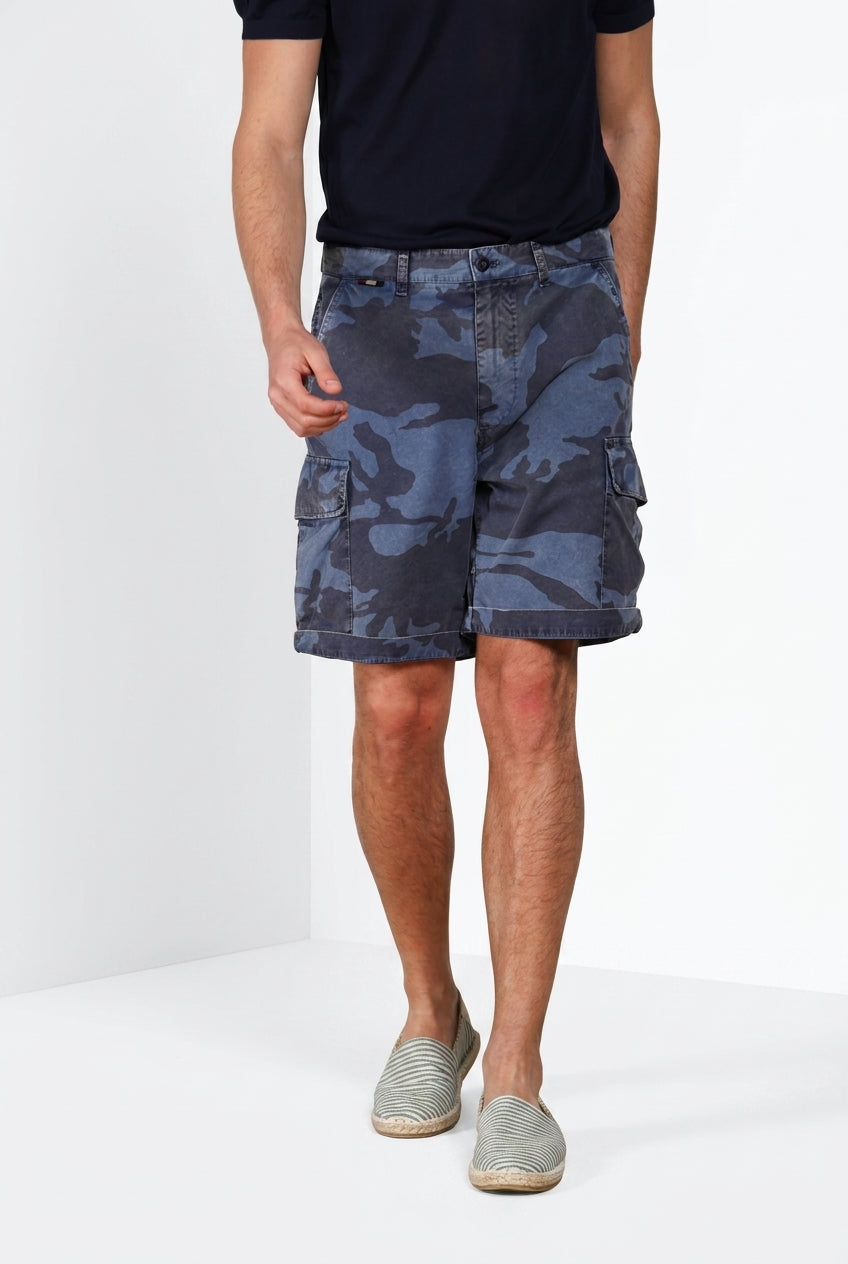 Chile M74 Bermuda Cargo Herren aus Canvas Camouflage-Druck relaxed fit