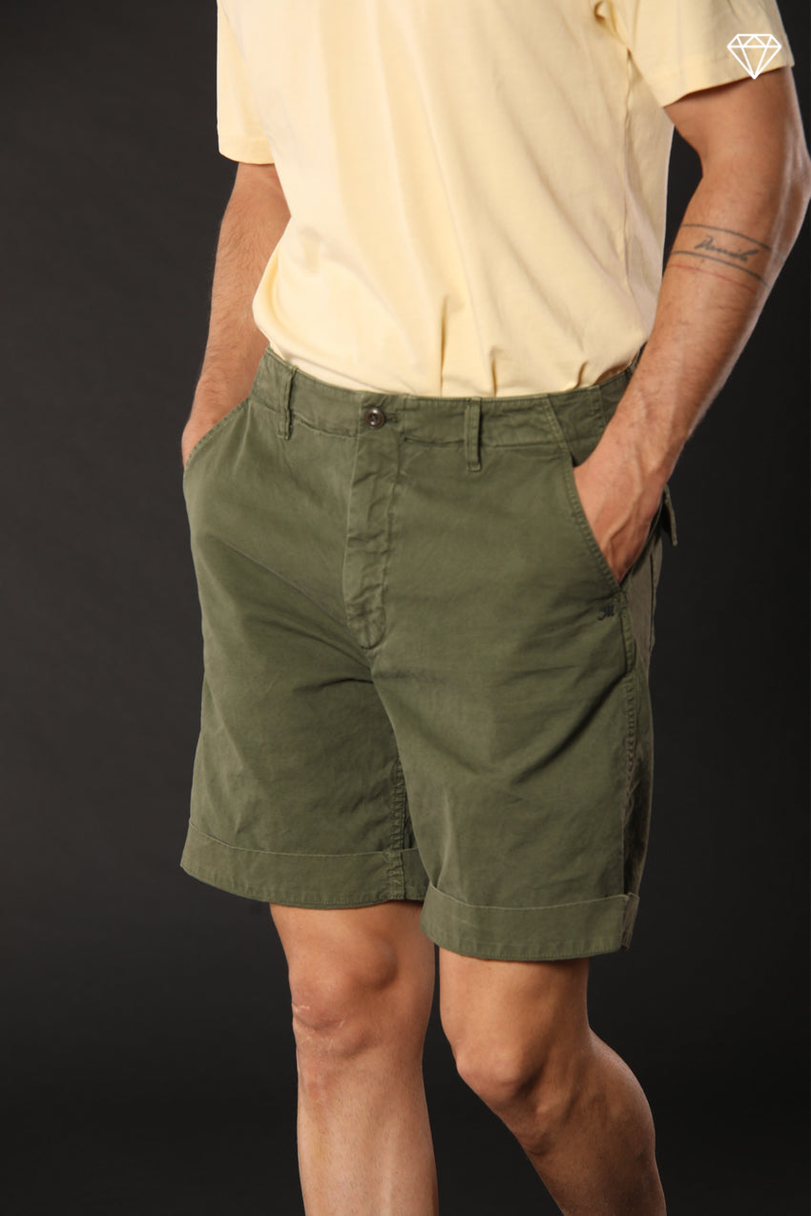 San Andreas M74 Herren-Chino-Bermuda aus Baumwoll-Canvas-Oxford Relaxed Fit ①