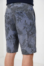 Denver M74 Bermuda Cargo Herren aus Canvas Hawaii-Print relaxed fit