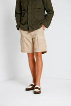 Cargo M74 bermuda cargo uomo in gabardina stretch relaxed fit
