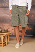 Cargo M74 Herren-Cargo-Bermuda aus Baumwoll-Canvas-Oxford Relaxed Fit