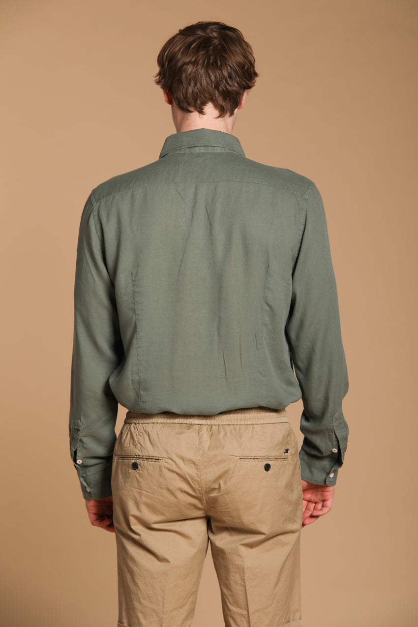 Torino camicia uomo a manica lunga in tencel