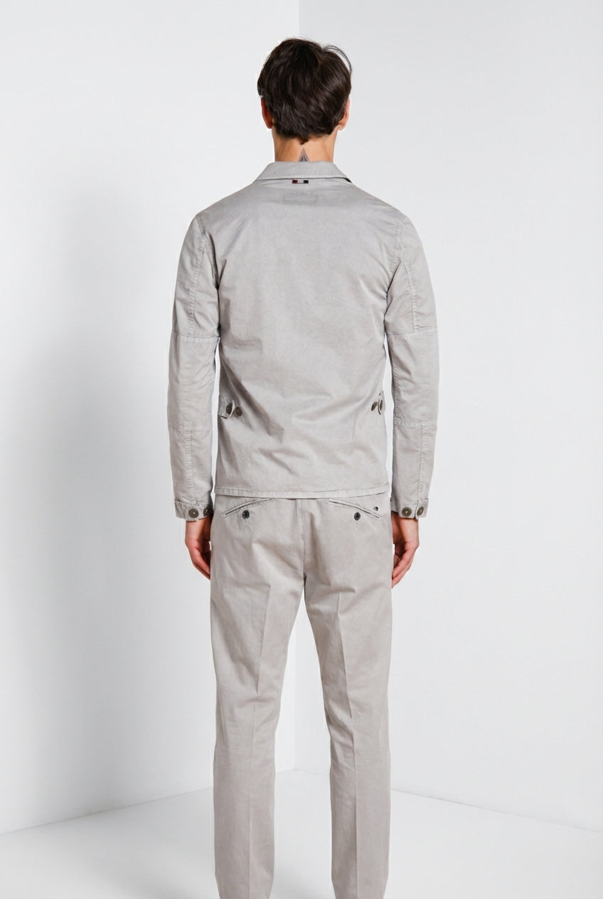 Flyshirt Delamere Herren Jacke Overshirt aus Stretch-Gabardine