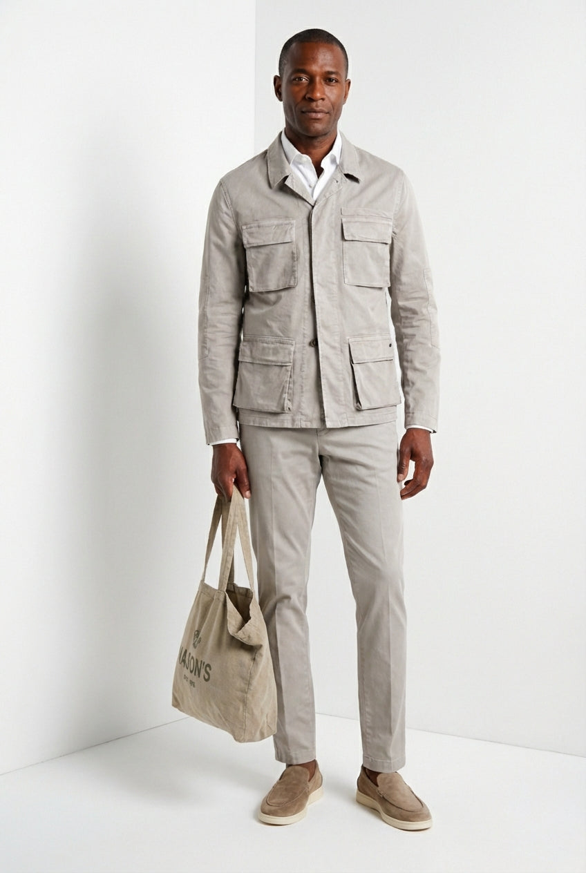 Flyshirt Delamere Herren Jacke Overshirt aus Stretch-Gabardine