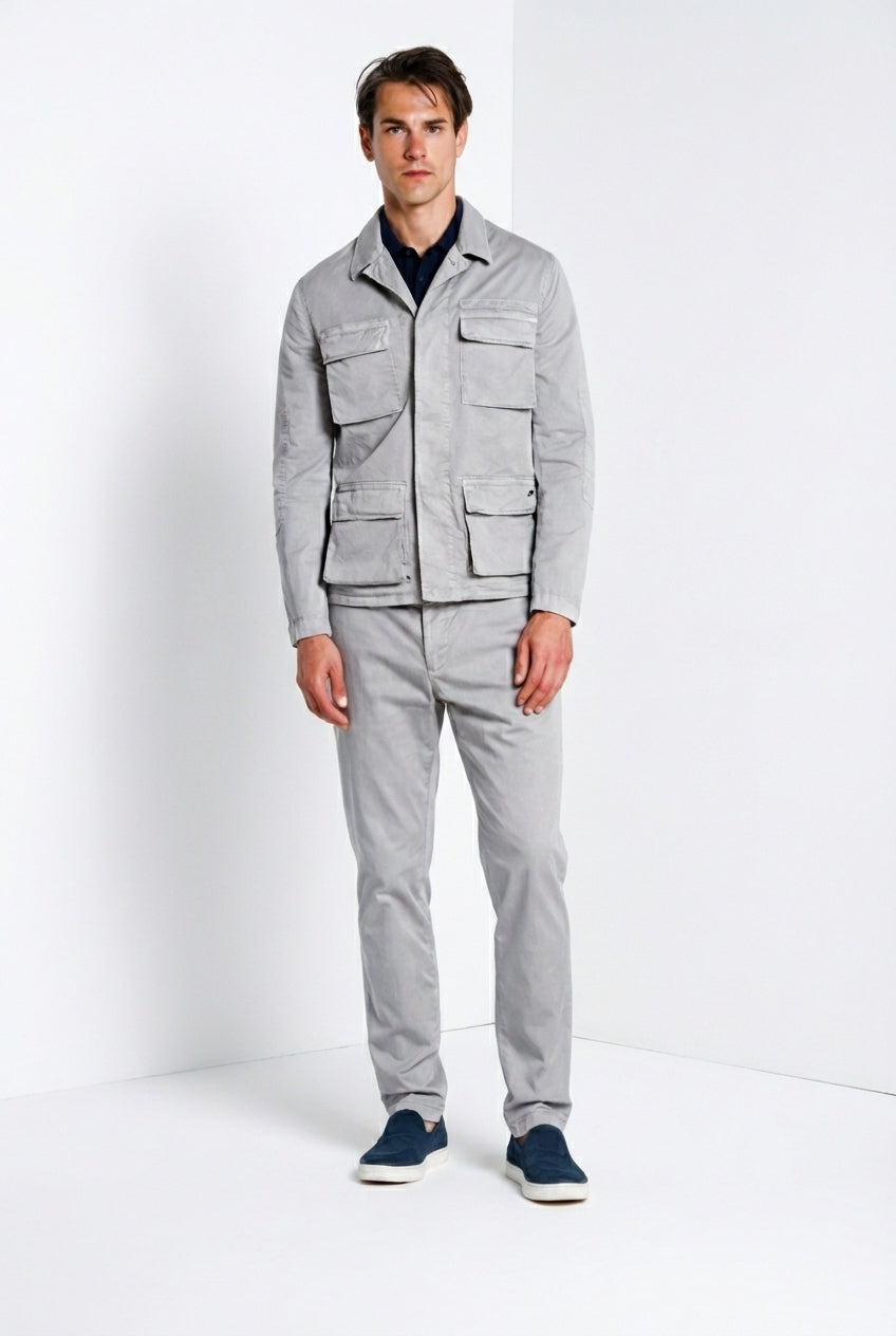 Flyshirt Delamere Herren Jacke Overshirt aus Stretch-Gabardine