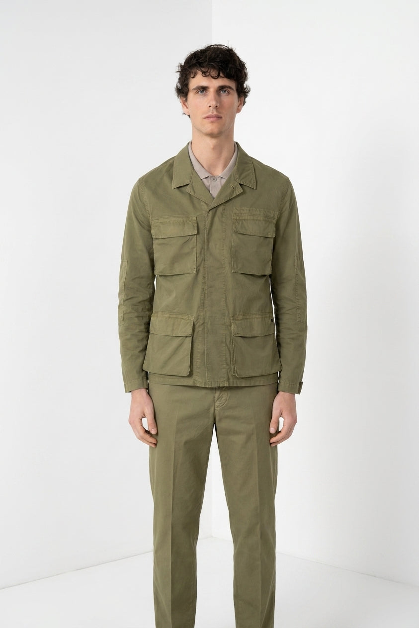 Flyshirt Delamere Herren Jacke Overshirt aus Stretch Gabardine
