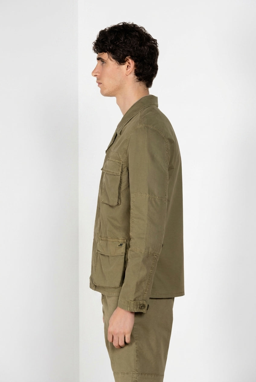 Flyshirt Delamere Herren Jacke Overshirt aus Stretch Gabardine