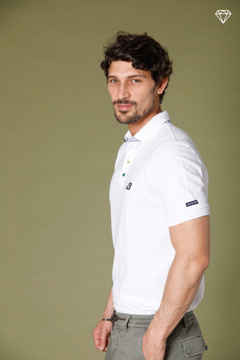 Leopardi polo uomo in piquet con dettagli sartoriali ①