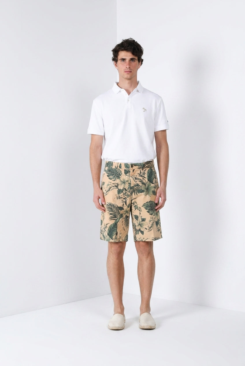 Leopardi polo uomo in piquet ①