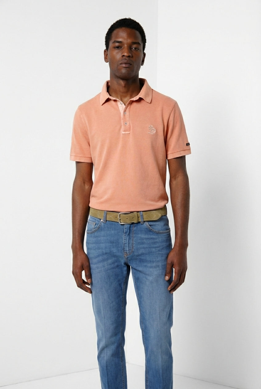 Leopardi delamere polo uomo in piquet