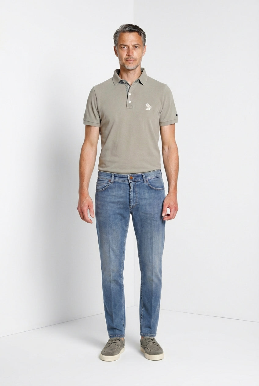 Leopardi delamere polo uomo in piquet