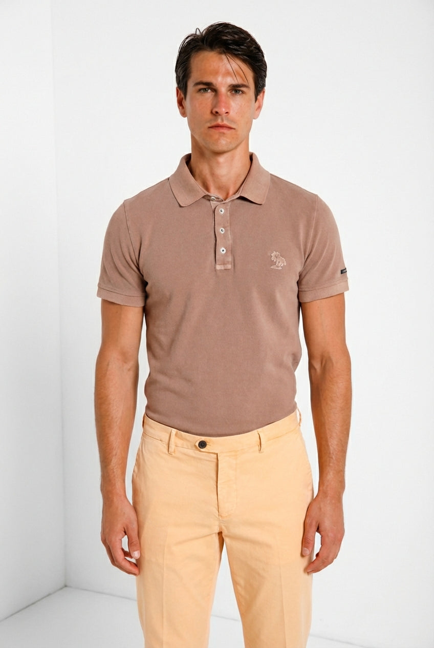 Leopardi delamere polo uomo in piquet