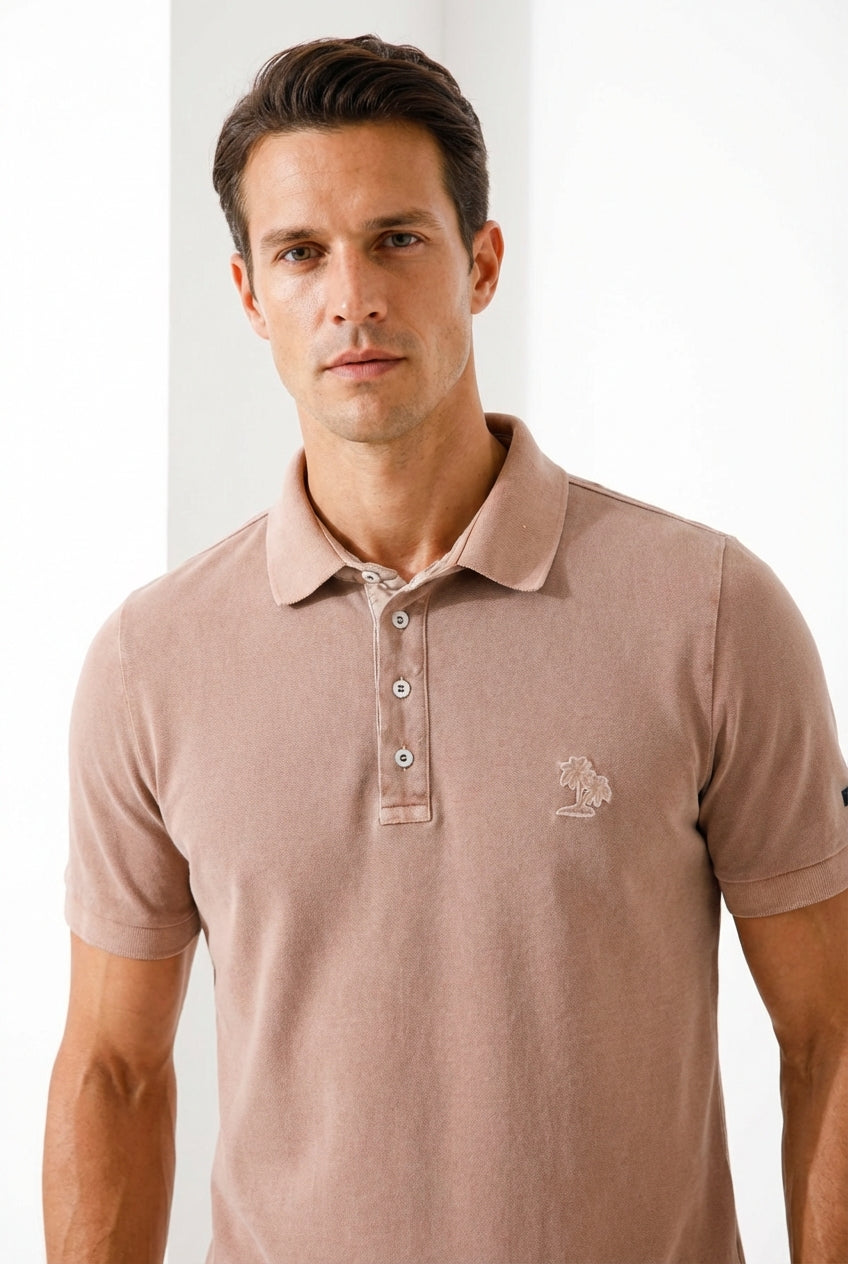 Leopardi delamere polo uomo in piquet