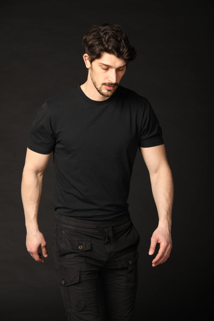 Bild 2 von Herren-T-Shirt, Modell Tom MM in Schwarz mit regular Passform von Mason's