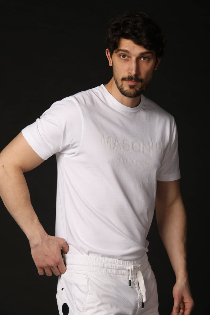 Bild 2 des Herren-T-Shirts, Modell Tom MM in Weiß, Regular-Fit von Mason's