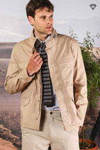 Field Jacket M74 uomo in twill di cotone pima leggero stretch ①