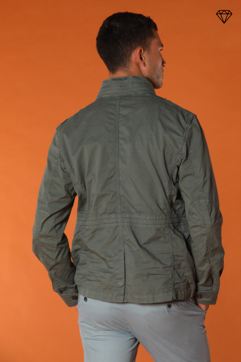 Immagine 5 di Field Jacket M74 uomo in twill di cotone pima leggero stretch colore verde di Mason's