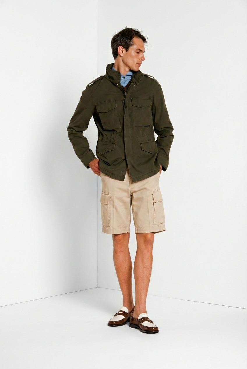 Field Jacket M74 uomo in canvas oxford ①