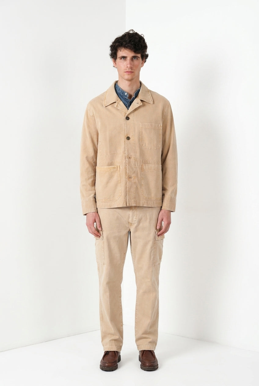 Detroit M74 Overshirt Herren aus geflammtem Panama