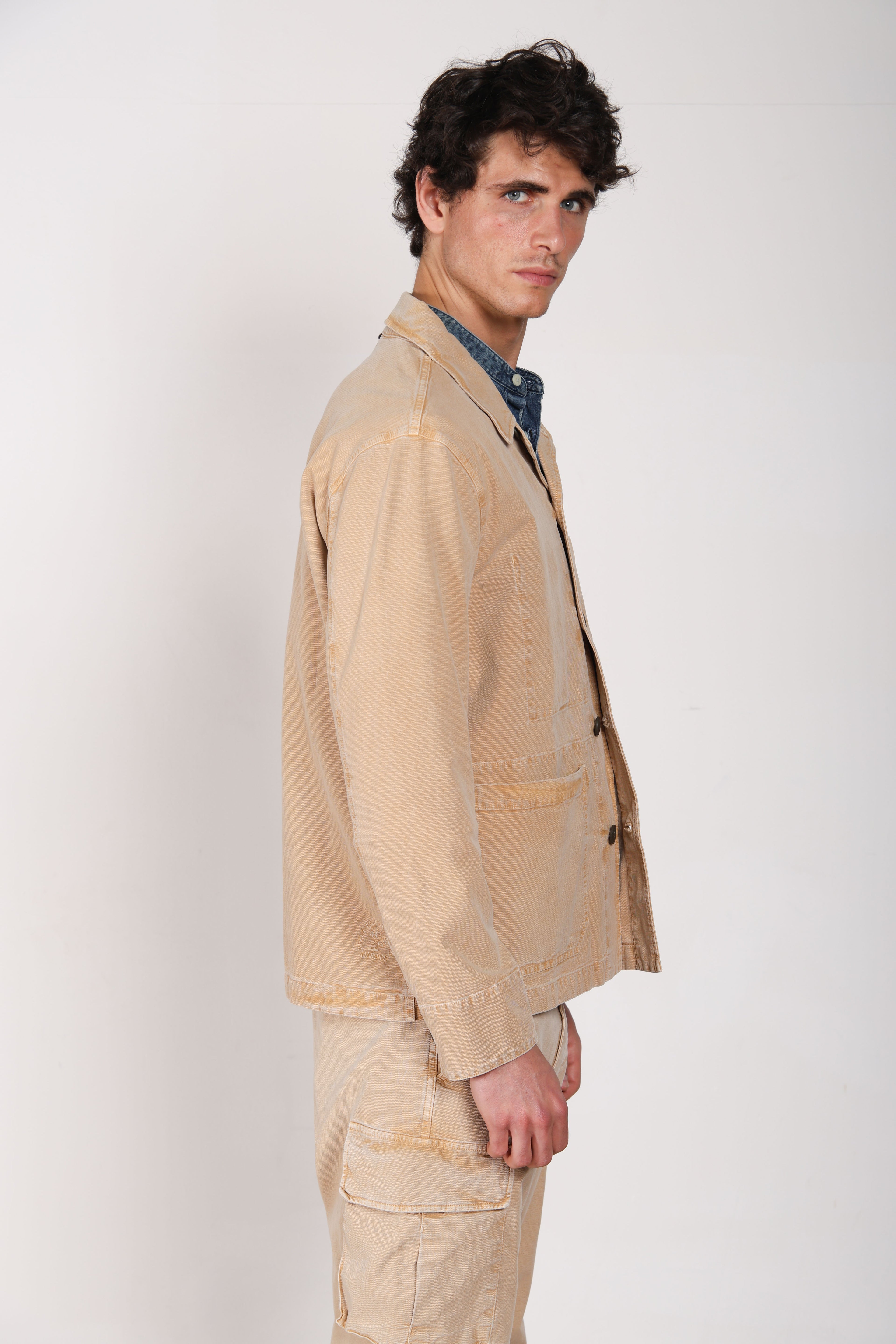 Detroit M74 Overshirt Herren aus geflammtem Panama