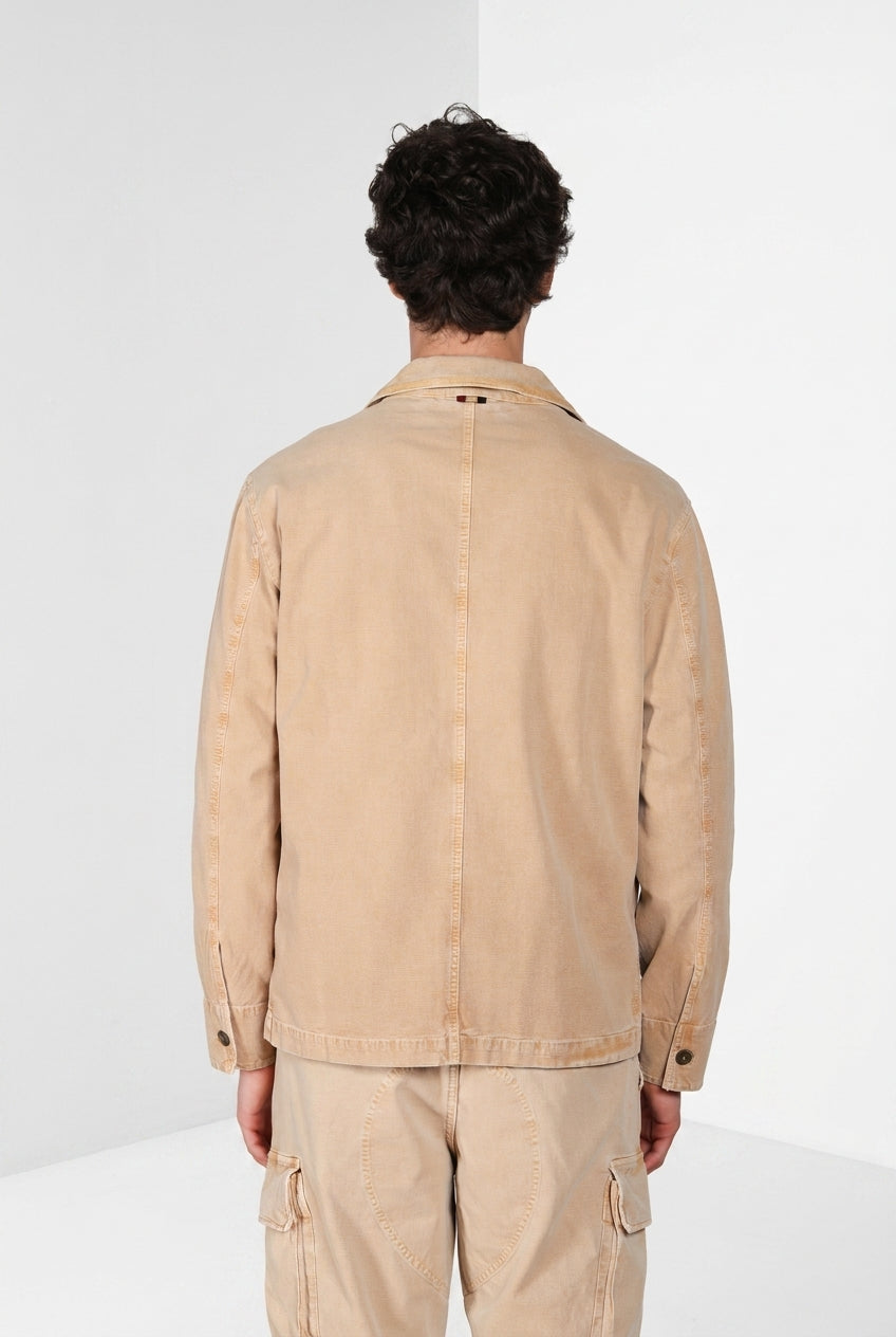 Detroit M74 Overshirt Herren aus geflammtem Panama