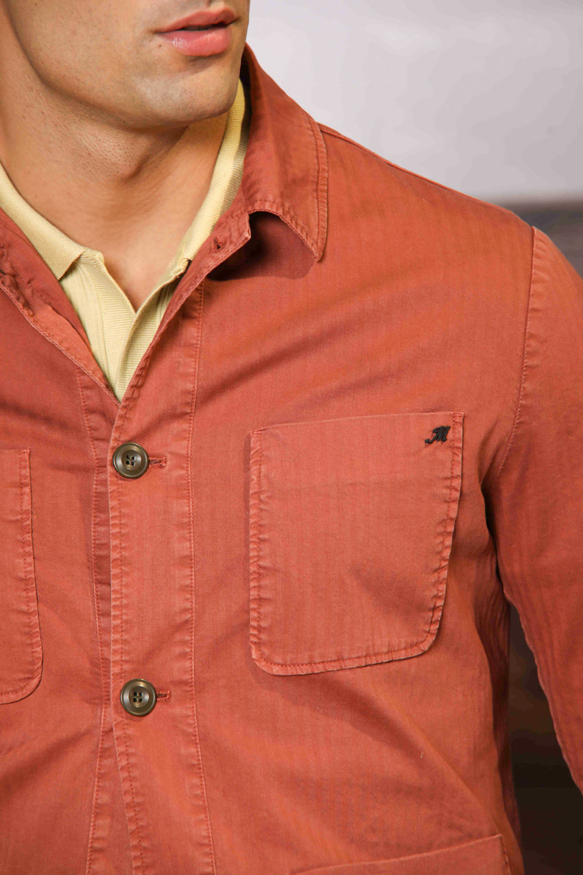 James overshirt uomo in cotone chevron