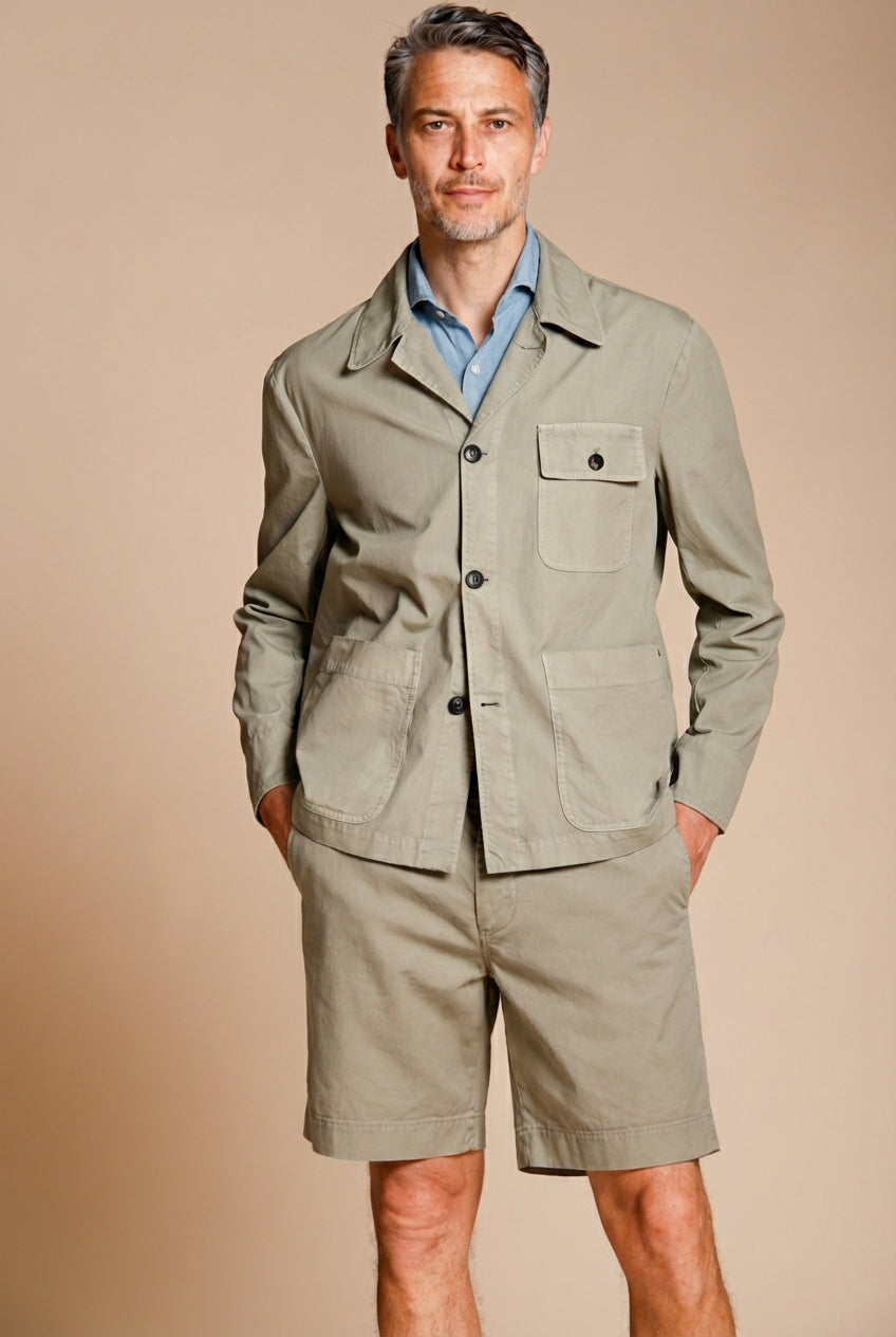 Work Jacket overshirt uomo in canvas oxford ①