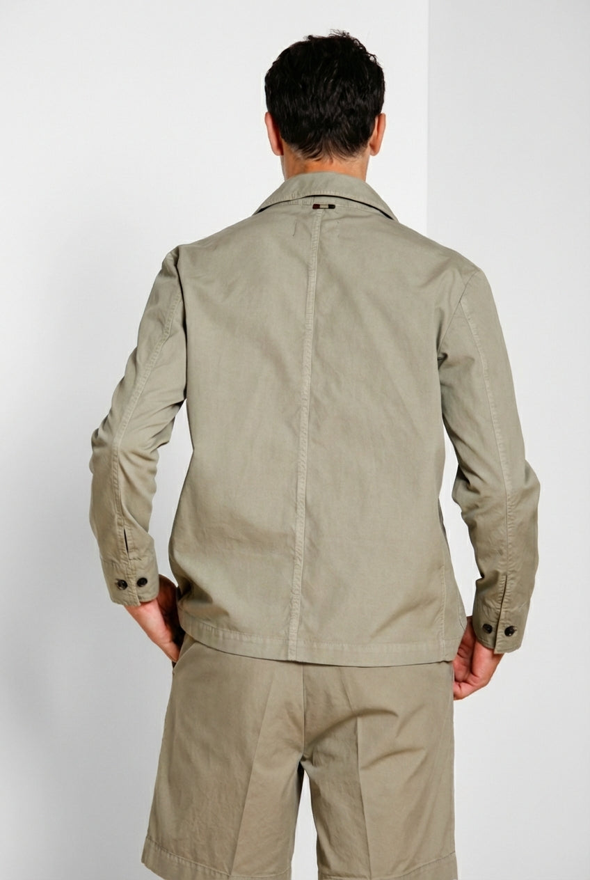 Work Jacket overshirt uomo in canvas oxford ①