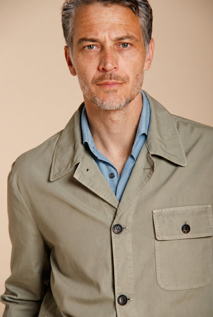 Work Jacket overshirt uomo in canvas oxford ①