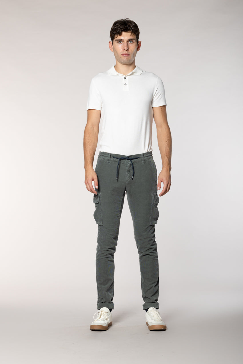 Chile Jogger Herren-Cargohose aus 1500-Rippen-Samt extra slim fit