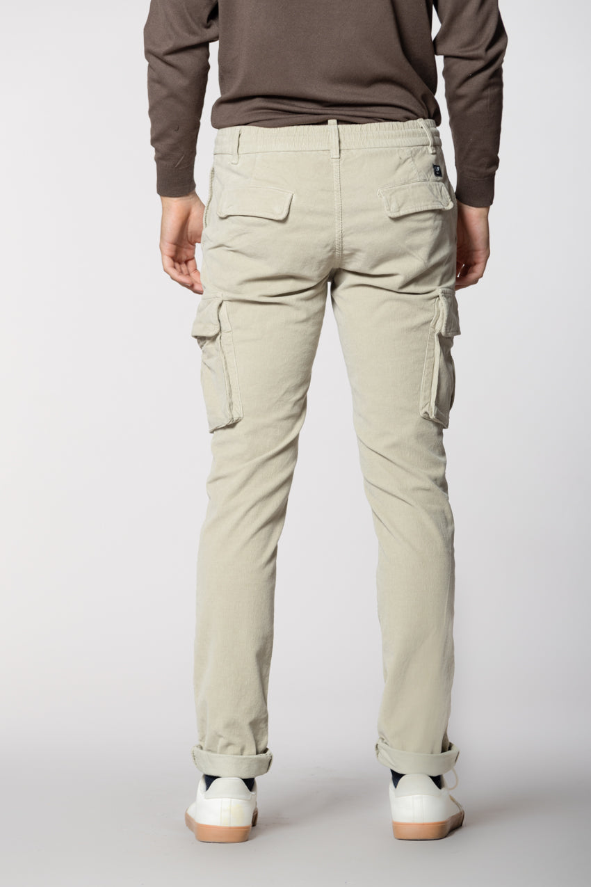 Chile Jogger pantalone cargo uomo in velluto 1500 righe extra slim fit