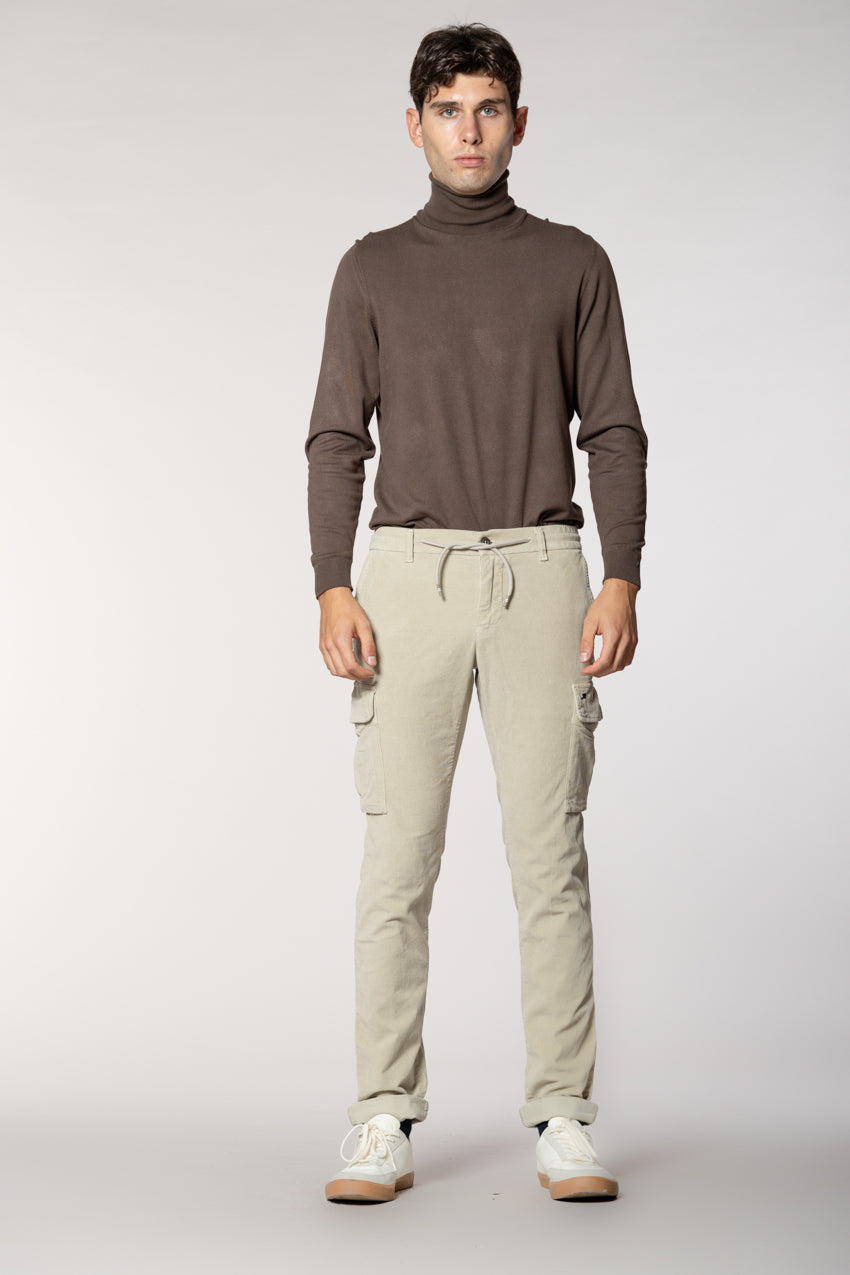 Chile Jogger pantalone cargo uomo in velluto 1500 righe extra slim fit