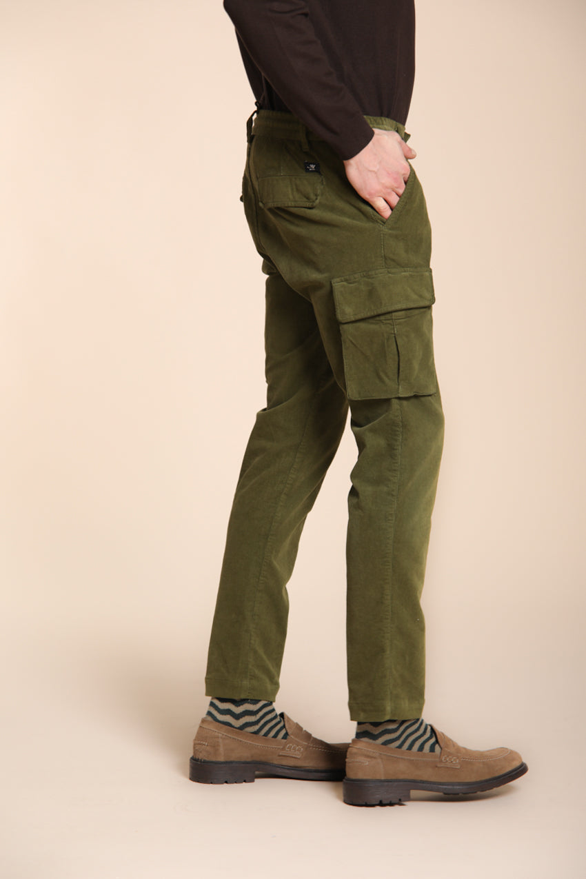 Foto 4 Chile Jogger pantalone cargo uomo in velluto 1500 righe extra slim fit