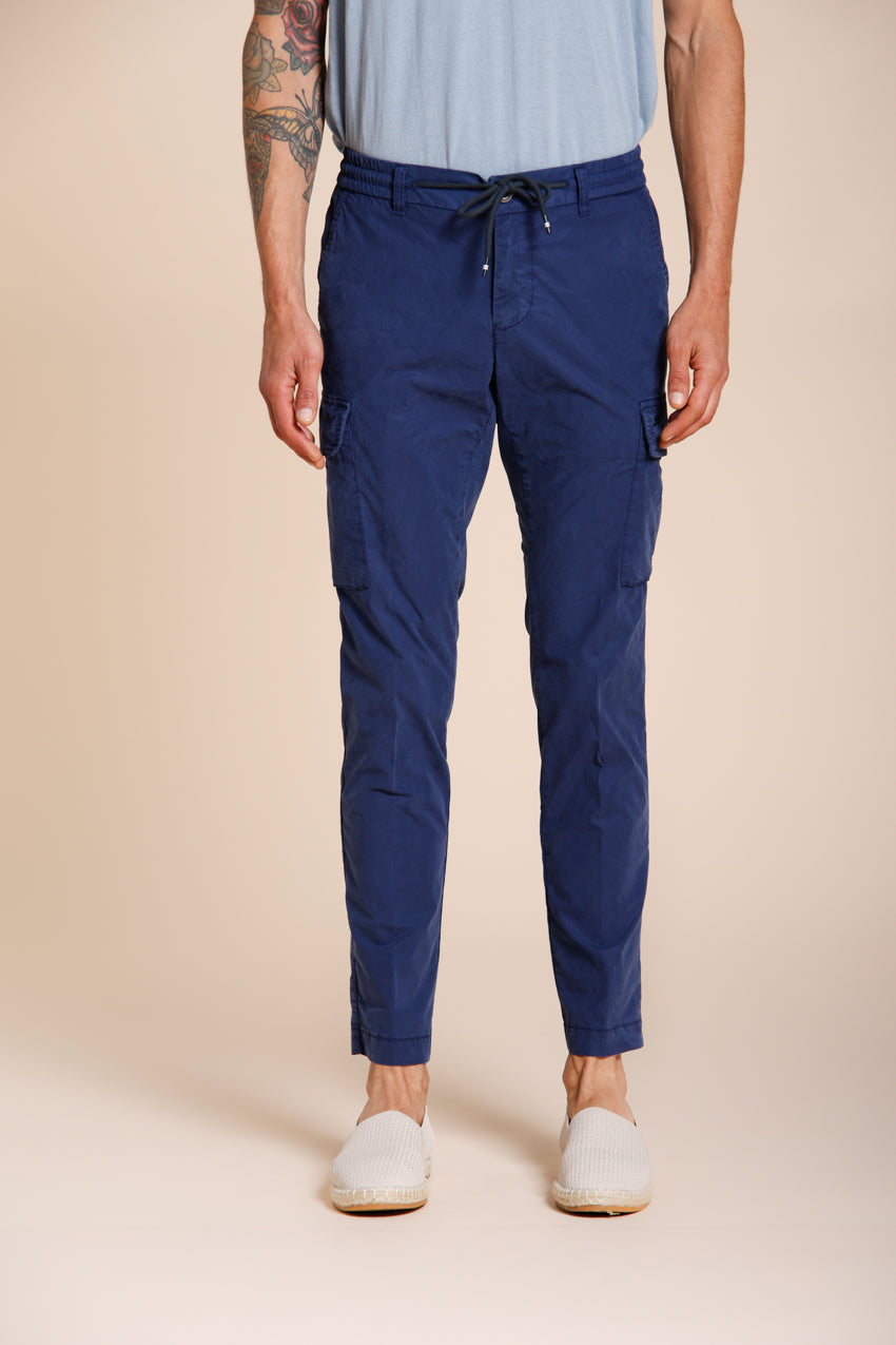 Chile Jogger pantalone cargo uomo in tela paracadute lyocell e cotone extra slim fit