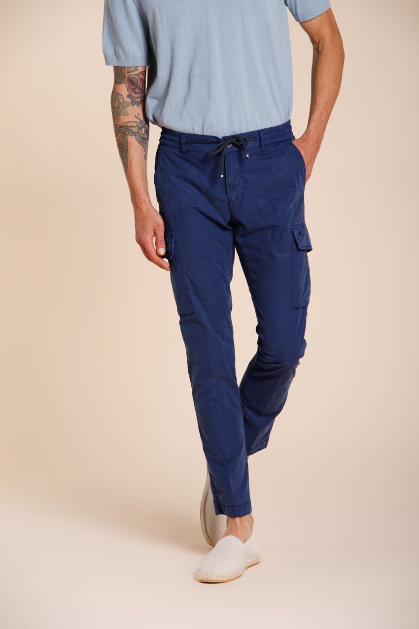 Chile Jogger pantalone cargo uomo in tela paracadute lyocell e cotone extra slim fit