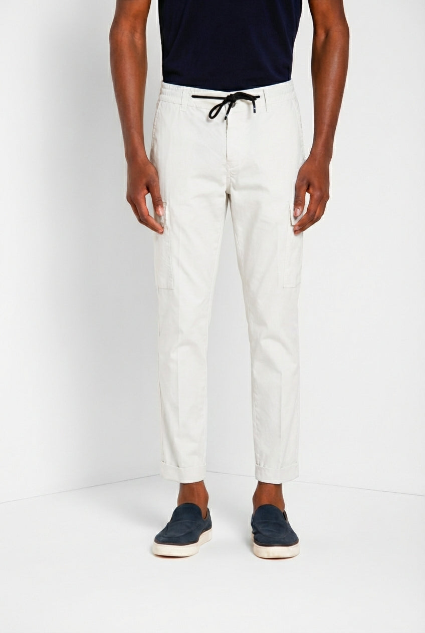 Chile Jogger pantalone cargo uomo in tela paracadute lyocell e cotone extra slim fit