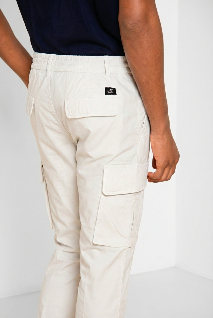 Chile Jogger pantalone cargo uomo in tela paracadute lyocell e cotone extra slim fit