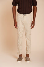 Chile Jogger pantalone cargo uomo in tela paracadute lyocell e cotone extra slim fit