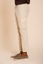 Chile Jogger pantalone cargo uomo in tela paracadute lyocell e cotone extra slim fit