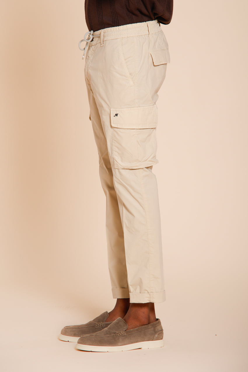 Chile Jogger pantalone cargo uomo in tela paracadute lyocell e cotone extra slim fit